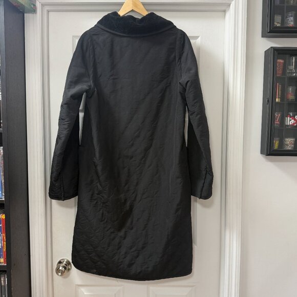Maralyce Ferree Scarborough, Maine black button-down textured coat size small - Picture 2 of 10